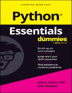 Python Essentials For Dummies (John C. Shovic  Alan Simpson)（Z-Library）
