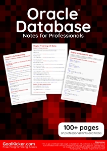 Oracle Database Notes for Professionals (GoalKicker Books) (Z Library)