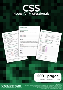 CSS Notes for Professionals (GoalKicker.com) (Z-Library)