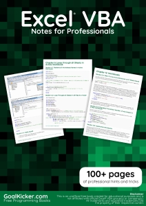 Excel VBA Notes for Professionals (GoalKicker.com) (Z-Library)