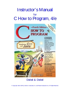 Instructors Manual for C How to Program, 4 e (Deitel  Deitel) (Z-Library)