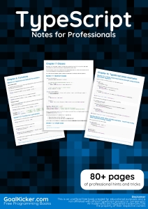 TypeScript Notes for Professionals (GoalKicker.com) (Z-Library)