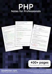 PHP Notes for Professionals (GoalKicker.com) (Z-Library)