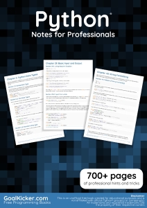 Python Notes for Professionals (GoalKicker.com) (Z-Library)