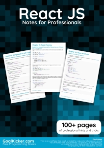 React JS Notes for Professionals (GoalKicker.com) (Z-Library)