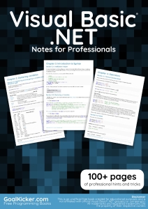 Visual Basic .NET Notes for Professionals (GoalKicker.com) (Z-Library)